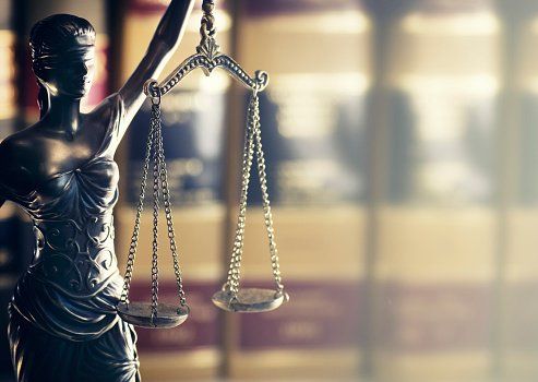 Lady Justice holding the scales of justice